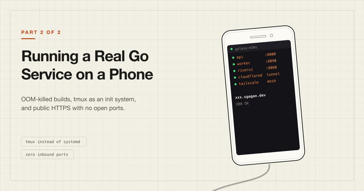 Cover image for Running a Real Go Service on a Phone